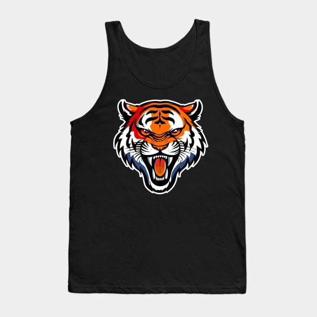 Tiger stripes Tank Top by Tezatoons